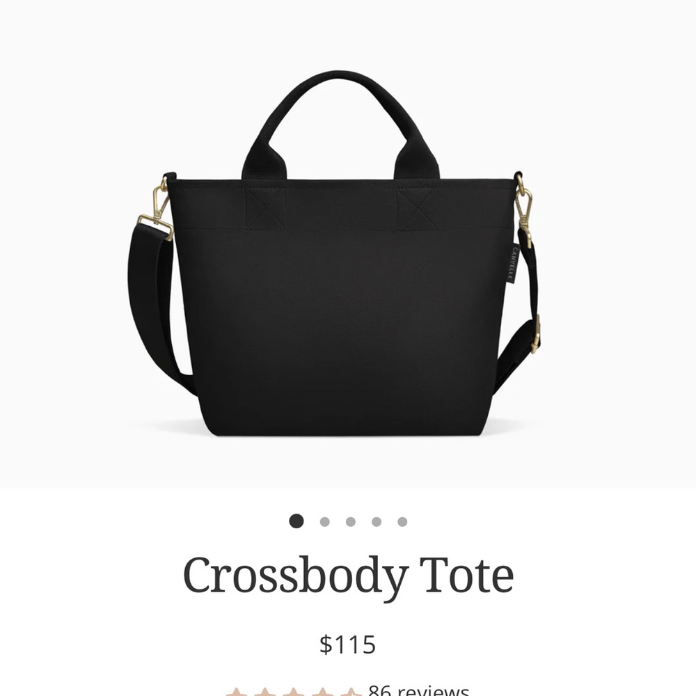 Canvelle Small Crossbody Tote Black